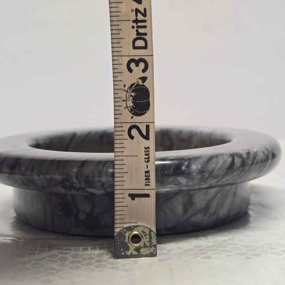 Crate and Barrel Gray Grey Marble Wine Bottle Coaster Holiday Minimalist